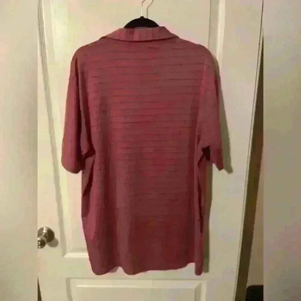 Peter Millar summer collection mauve striped polo size large - Picture 2 of 4
